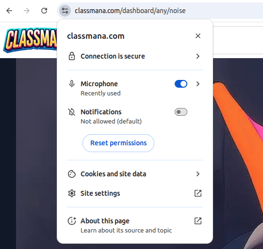 Oprávnění mikrofonu v Chrome